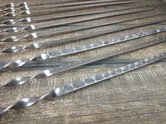 Stainless Steel Skewers, 10-Piece Grilling Set