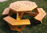 Kids Cedar Octagon Picnic Table Kit – DIY Children’s Outdoor Table