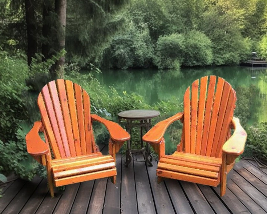 Heavy Duty Cedar Folding Adirondack Chair Kit