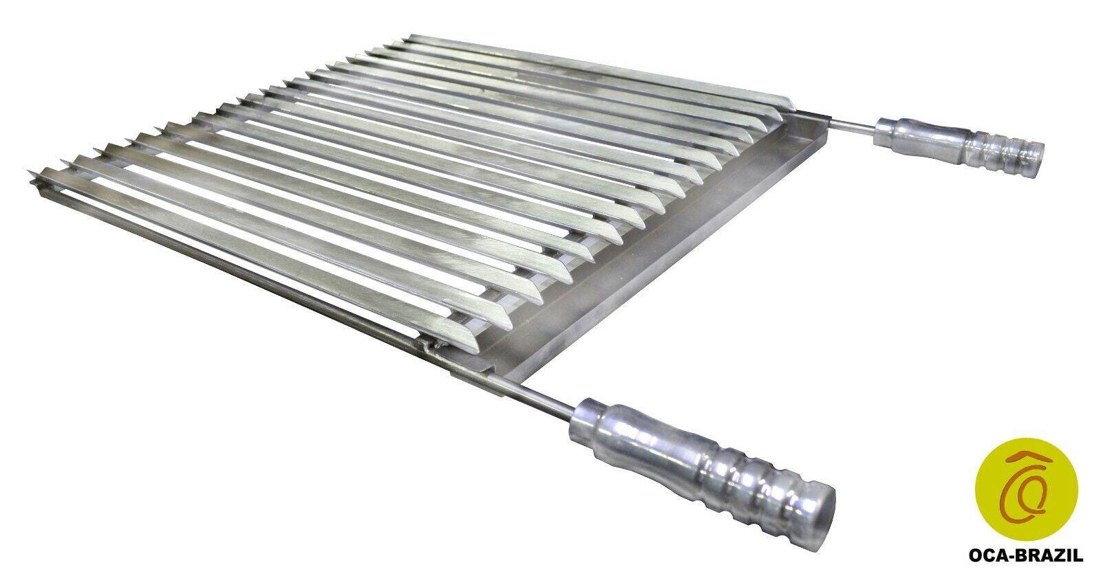 Brazilian Griddle with Fat Tray - Stainless Steel