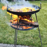 BBQ Wok: Harrow Disk Frying Pan with Stand & Lid