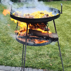 BBQ Wok: Harrow Disk Frying Pan with Stand & Lid