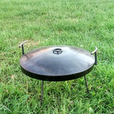 28" (70 cm) Personalized Cowboy Wok, Custom Camp Fire Skillet, Carbon Steel Frying Pan