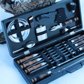 Engraved Stainless Steel BBQ Skewer Set with Wooden Gift Box