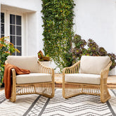 Custom Outdoor Chair Cushions (Seat and Back) | Sunbrella & Agora Fabric | Any Size | Any Shape