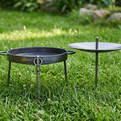 Cast Iron Camp Fire Skillet Wok with Lid (12-20 inch)