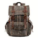 Men's Canvas Hiking Backpack, Large Capacity Laptop Bag, Vintage Outdoor Rucksack, Rugged Travel Backpack, Heavy Duty Daypack