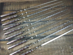 Stainless Steel Skewers, 10-Piece Grilling Set