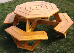Kids Cedar Octagon Picnic Table Kit – DIY Children’s Outdoor Table