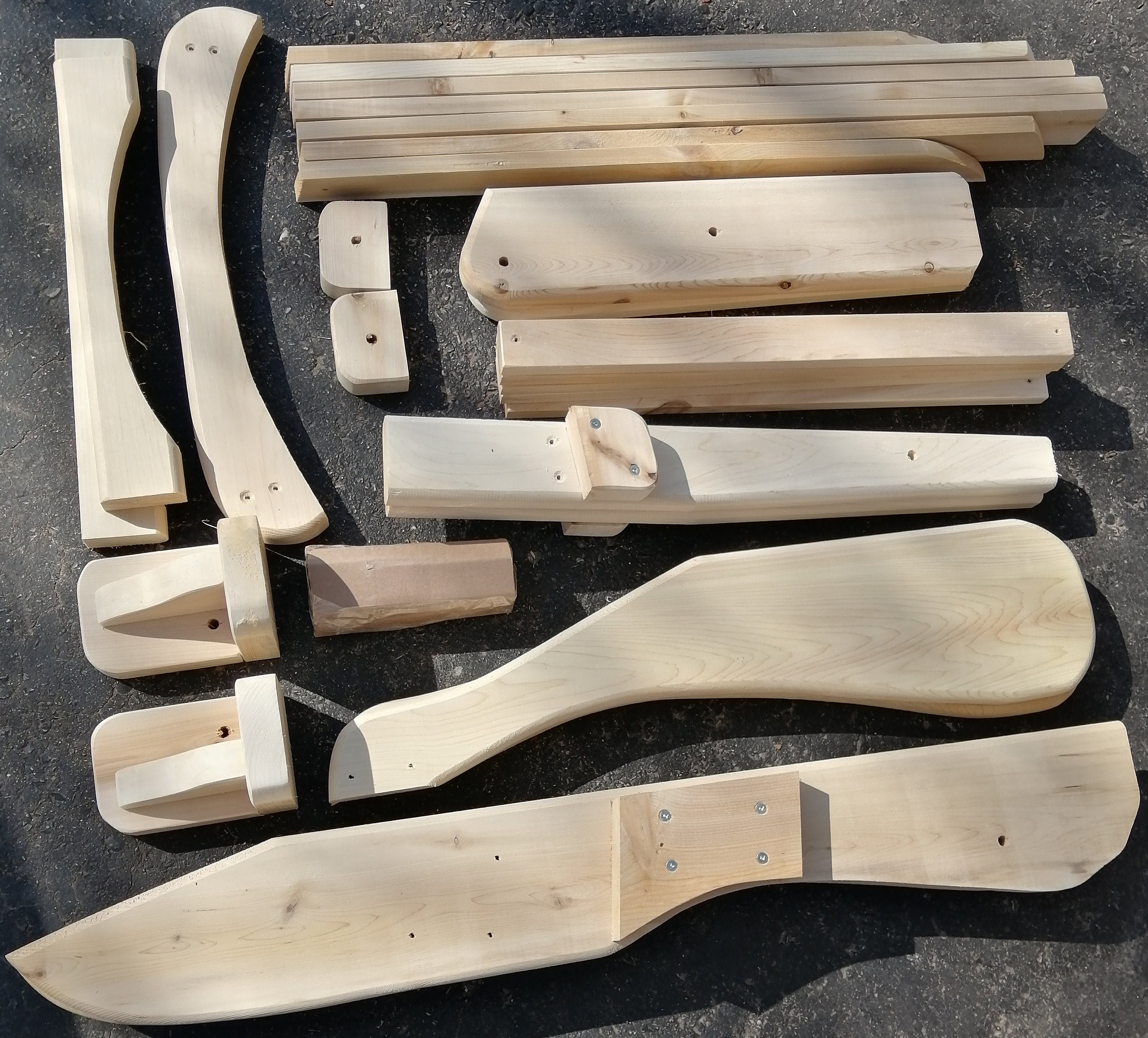 Heavy Duty Cedar Folding Adirondack Chair Kit