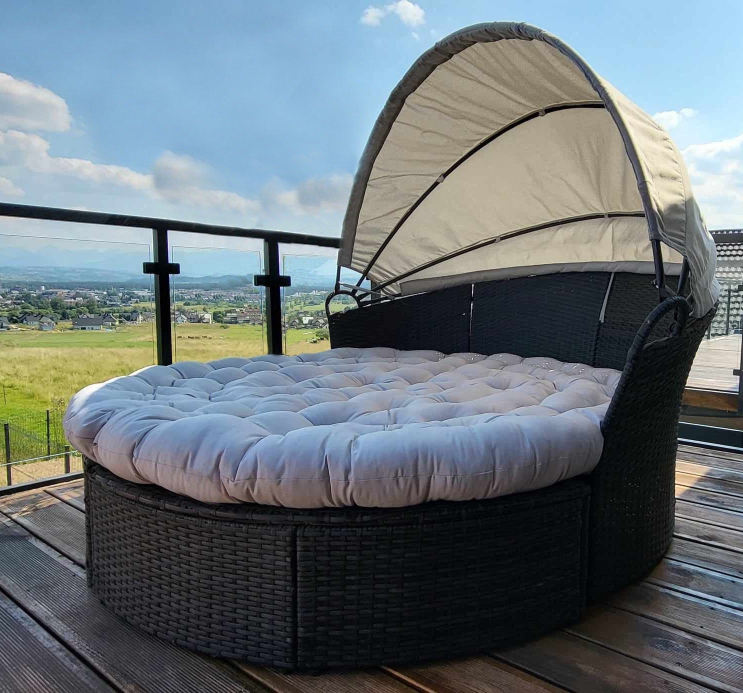 Round Water Resistant Pillow | Garden Patio Cushion | Seat Cushion for Lounge Chair