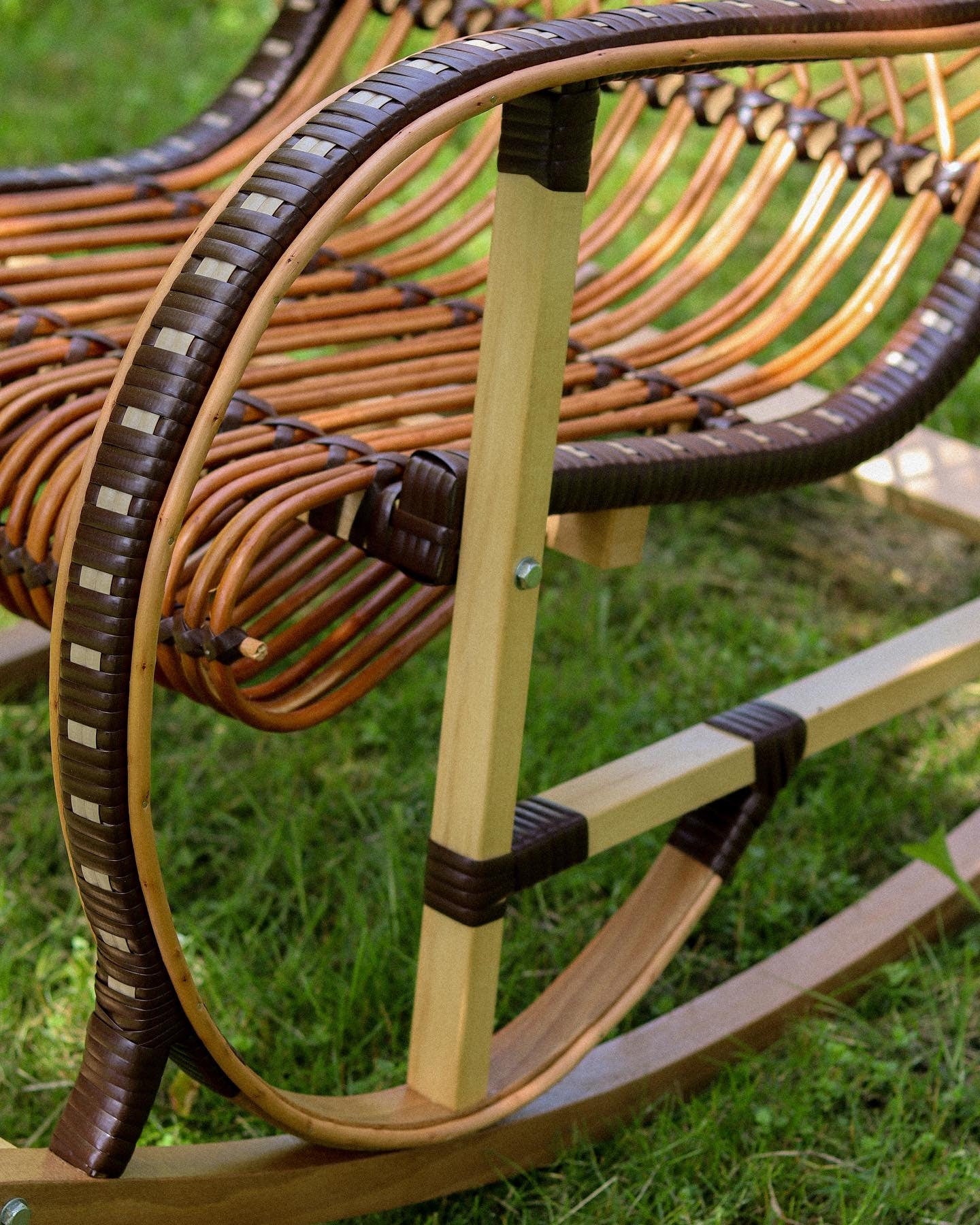 Wicker Rocking Chair, Natural Rattan Rocking Chair, Willow Rocking Chair, Lounge Chair, Outdoor Patio Chair