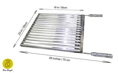 Brazilian Griddle with Fat Tray - Stainless Steel