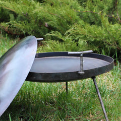 28" (70 cm) Personalized Cowboy Wok, Custom Camp Fire Skillet, Carbon Steel Frying Pan