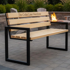 Personalized Engraved Outdoor Bench, Memorial Garden Bench