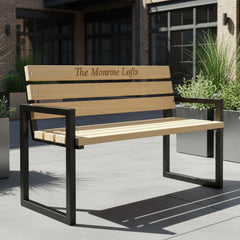 Personalized Engraved Outdoor Bench, Memorial Garden Bench