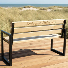 Personalized Engraved Outdoor Bench, Memorial Garden Bench