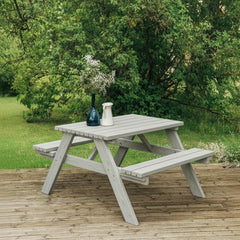Classic Wooden Picnic Table – Outdoor Garden Table with Benches | Pine Wood