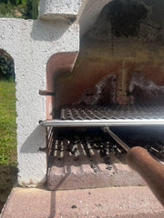 Stainless Steel BBQ Grill with Handles – Barbecue Grill for Meat and Charcoal – Professional Masonry BBQ Grill