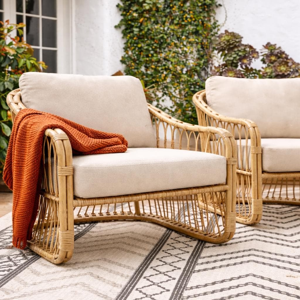 Custom Outdoor Chair Cushions (Seat and Back) | Sunbrella & Agora Fabric | Any Size | Any Shape
