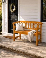 Wooden Garden Bench, Outdoor Garden Bench, Porch Bench, Backyard Seating, Entryway Bench, Farmhouse Garden Furniture