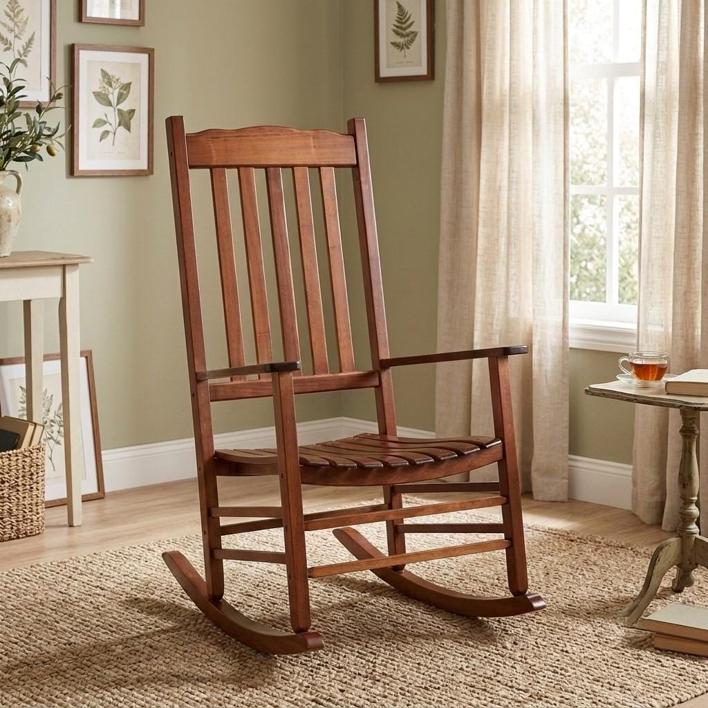 Solid Wood Rocking Chair: Ergonomic, Durable, Elegant Indoor/Outdoor Furniture